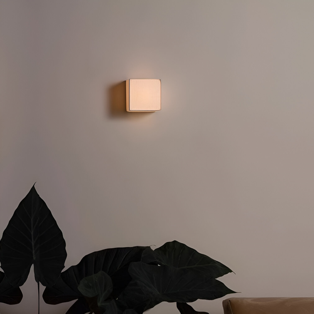 Nordisk japansk tygvägglampa – Modern minimalistisk LED-belysning