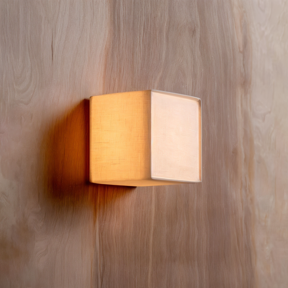 Elegant LED-vägglampa i tyg – Minimalistisk inomhusbelysning