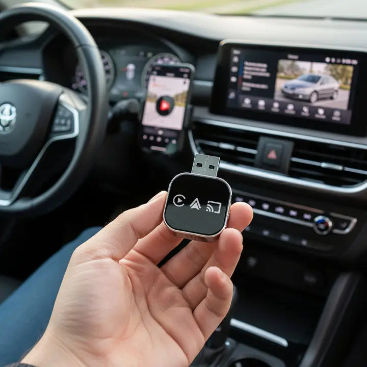 Plug & Play trådlös CarPlay USB-adapter – Sömlös iPhone-anslutning för bilar