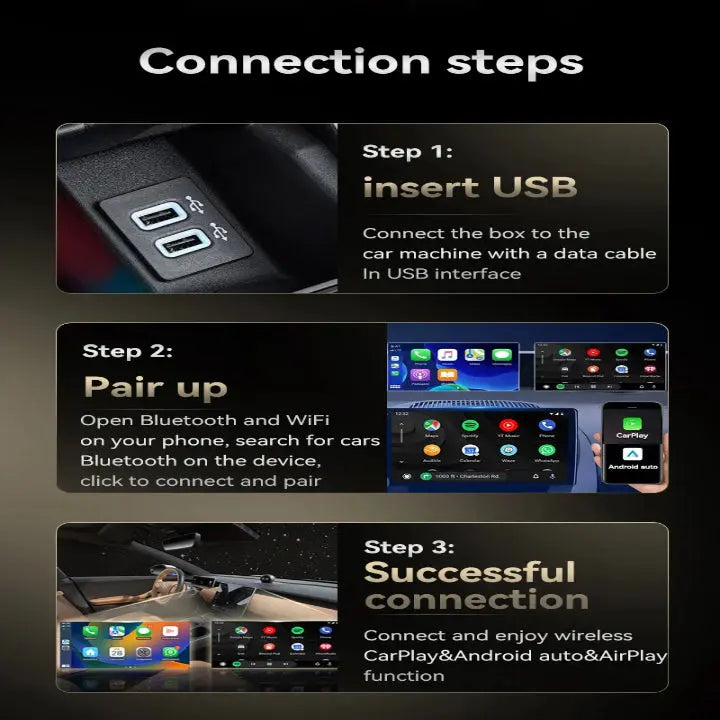 Plug & Play trådlös CarPlay USB-adapter – Sömlös iPhone-anslutning för bilar