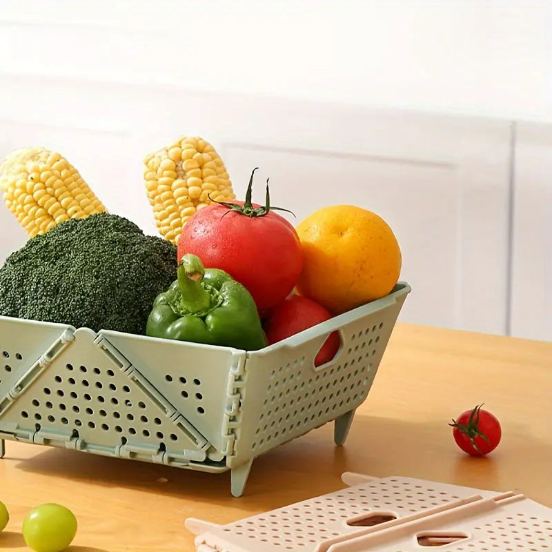 Hopfällbar diskhoavloppskorg - Platsbesparande köksavlopp för enkel torkning