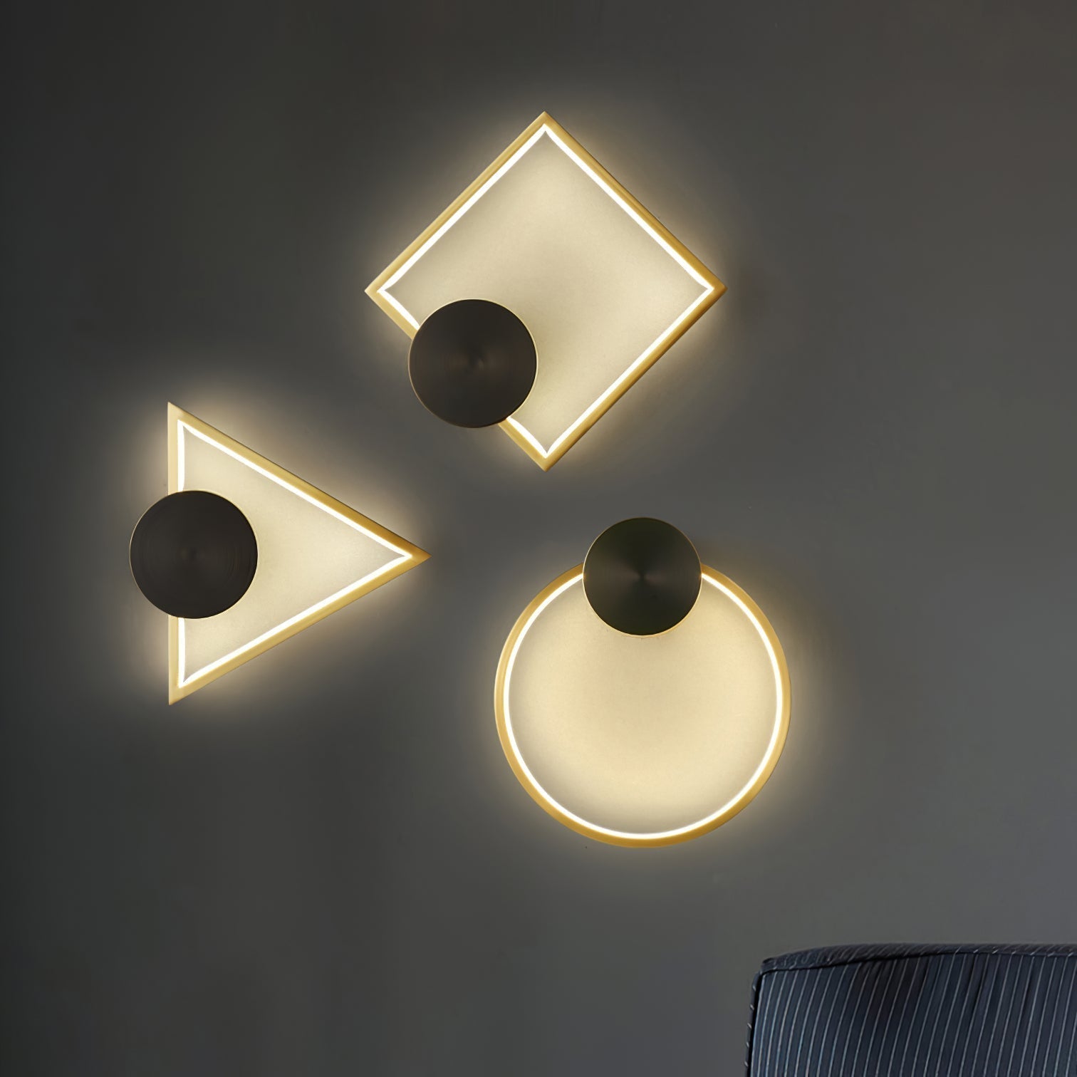 Modern geometrisk LED-vägglampa - Snygg minimalistisk lampa