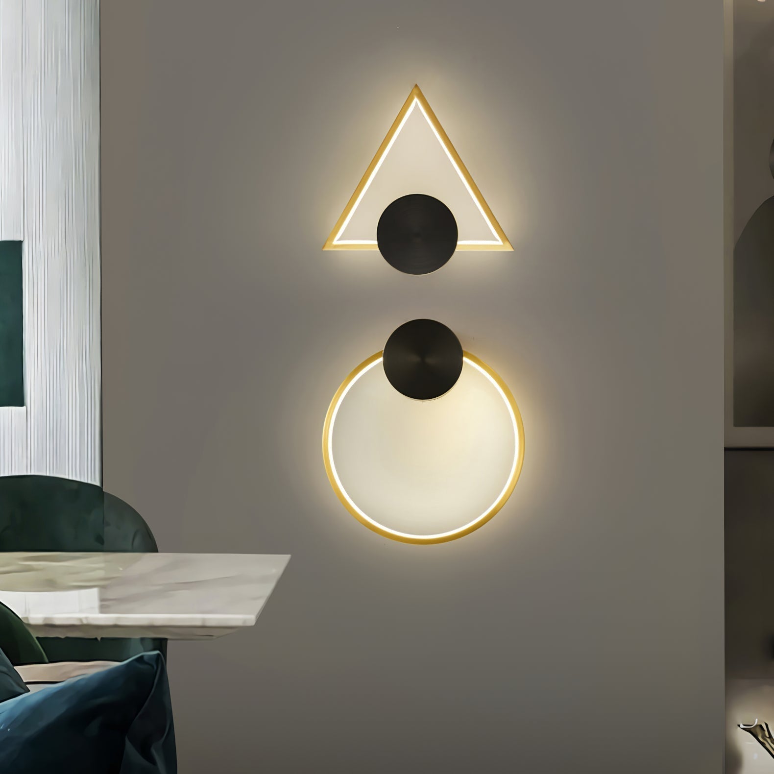 Modern geometrisk LED-vägglampa - Snygg minimalistisk lampa