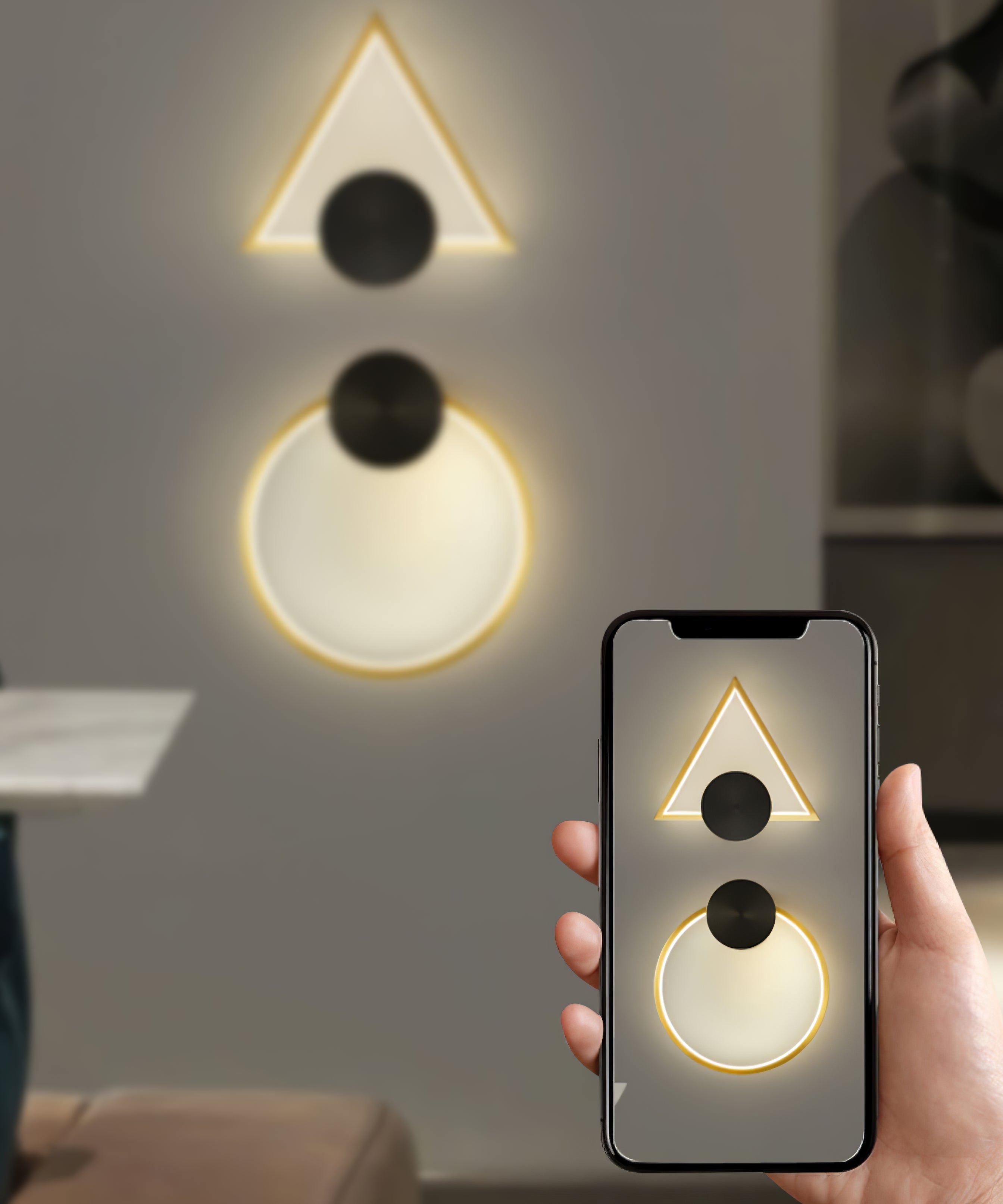Modern geometrisk LED-vägglampa - Snygg minimalistisk lampa
