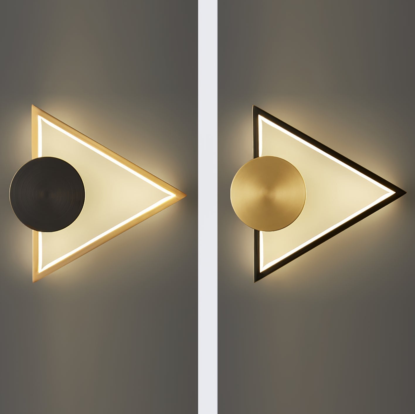 Modern geometrisk LED-vägglampa - Snygg minimalistisk lampa
