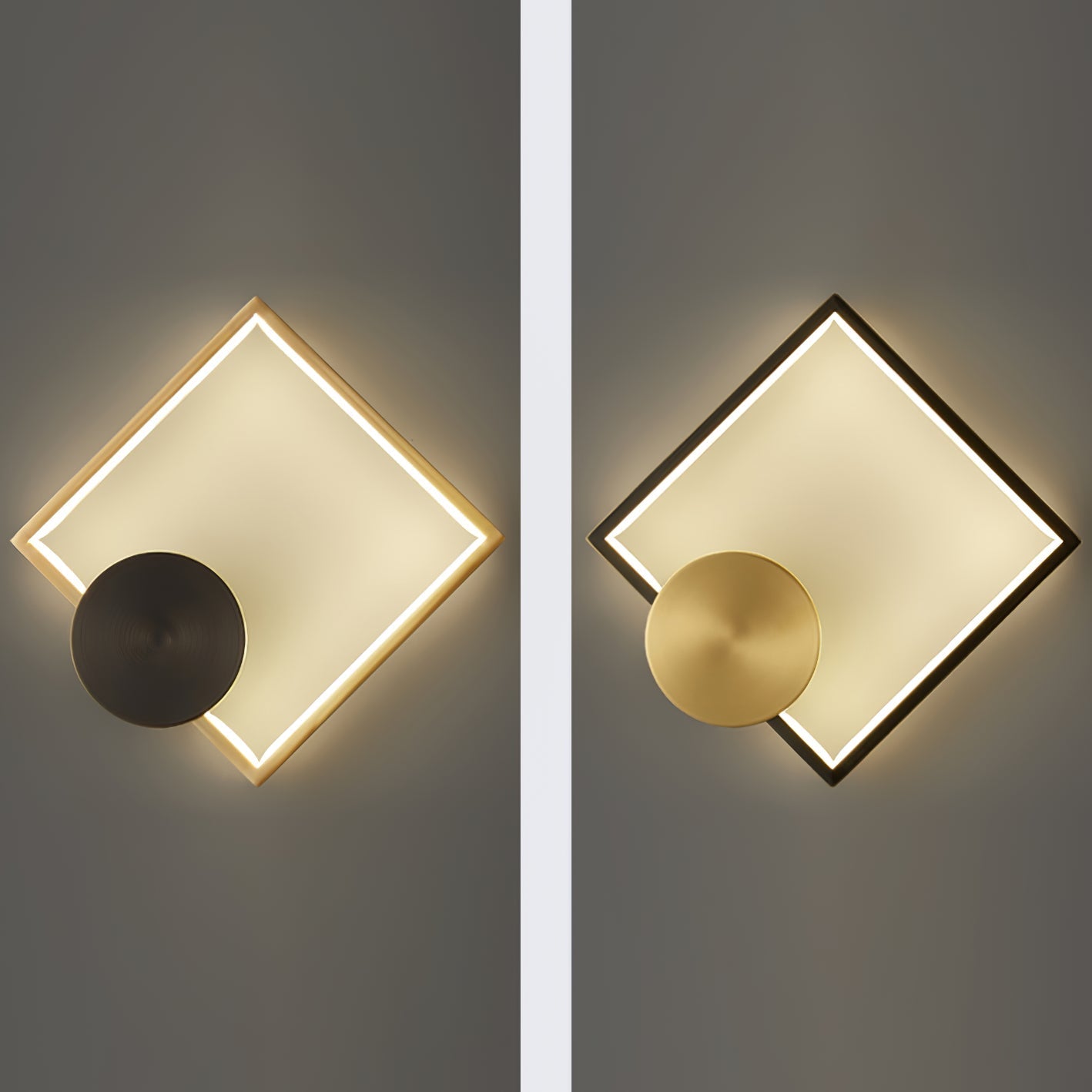 Modern geometrisk LED-vägglampa - Snygg minimalistisk lampa
