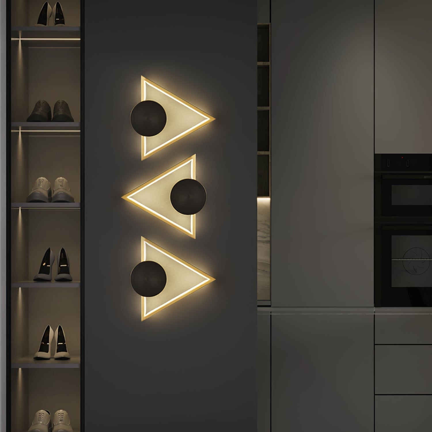 Modern geometrisk LED-vägglampa - Snygg minimalistisk lampa