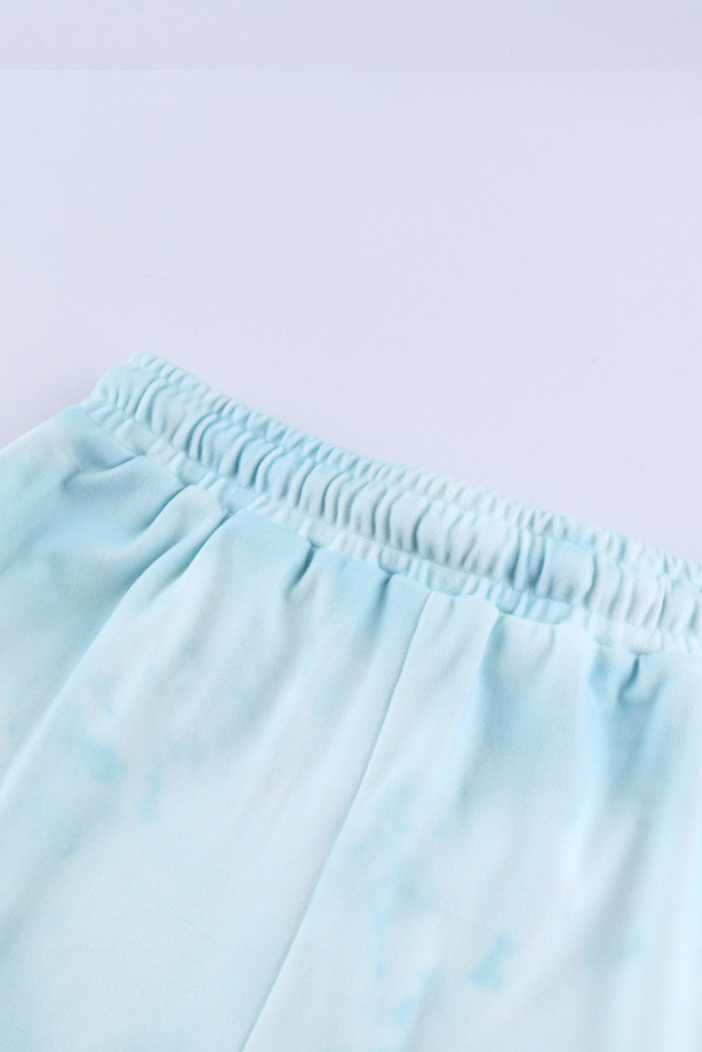 Blått tie-dye matchande tröjset för kvinnor