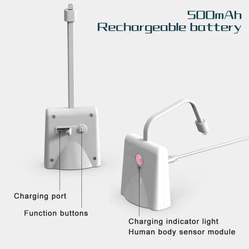 USB-uppladdningsbar LED-nattlampa för toalett - rörelsesensoraktiverad, färgskiftande badrumslampa