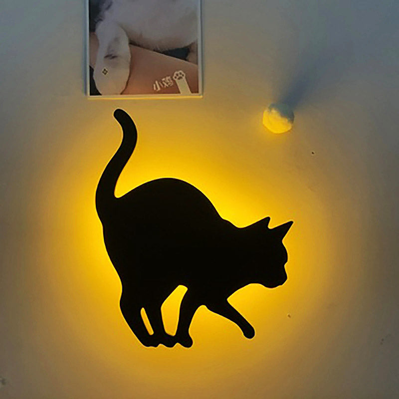 Smart LED-rörelseaktiverad kattnattlampa – Söt sensorlampa för barnrum och sovrumsinredning