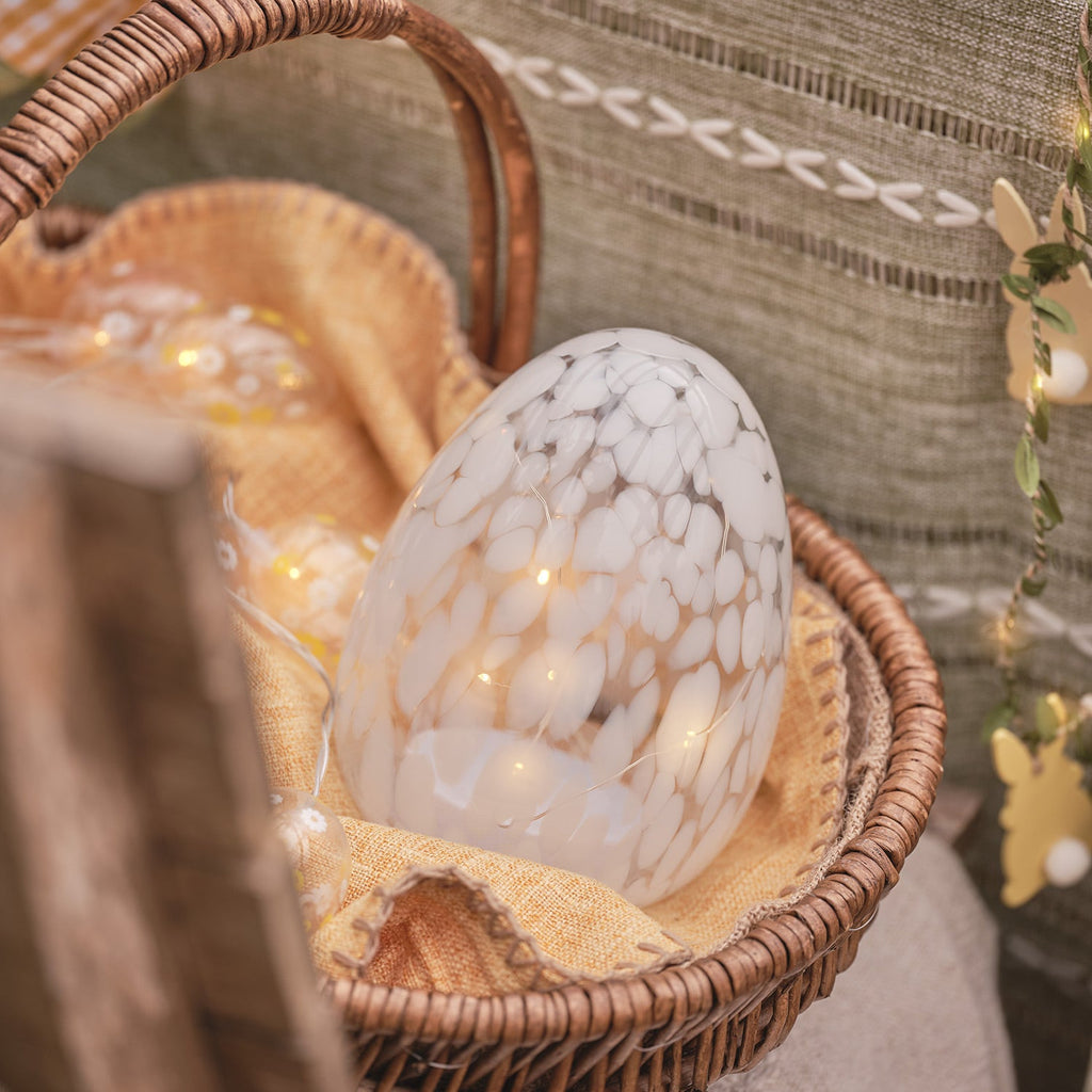 LED-glasdekorationslampa med konfettiglöd – tidsinställd accentlampa i stämningsläge