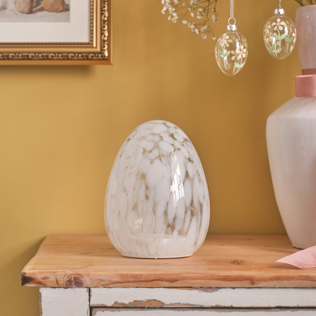 LED-glasdekorationslampa med konfettiglöd – tidsinställd accentlampa i stämningsläge