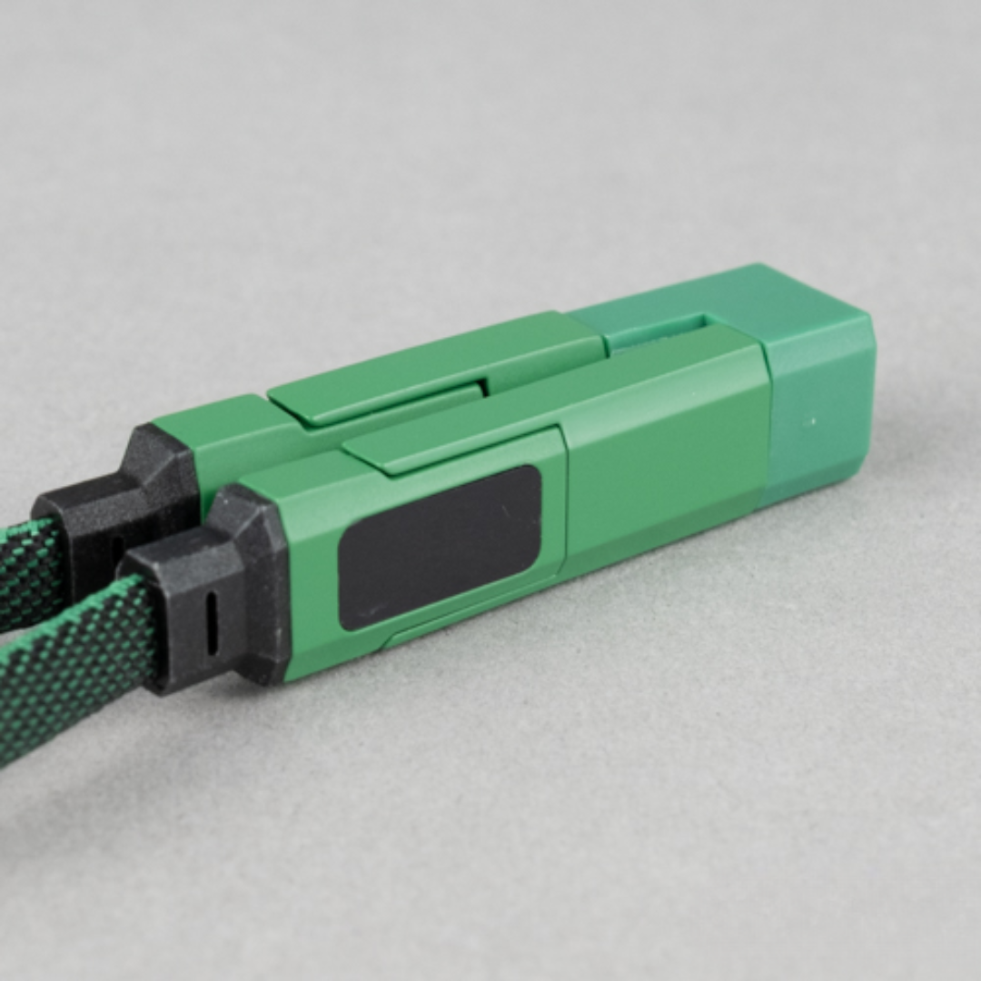 Kort laddkabel för nyckelring – bärbart mobiltillbehör med flera kontakter