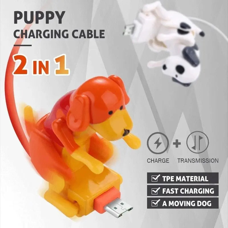 Wagging Tail-Ladekabel – Schnelles USB-Ladegerät mit lustiger LED-Hundeschwanzanzeige