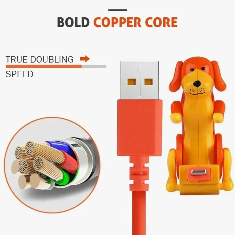Wagging Tail-Ladekabel – Schnelles USB-Ladegerät mit lustiger LED-Hundeschwanzanzeige