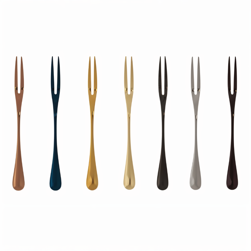 Eleganta minigafflar i rostfritt stål – lättviktiga frukt- och salladsbestick