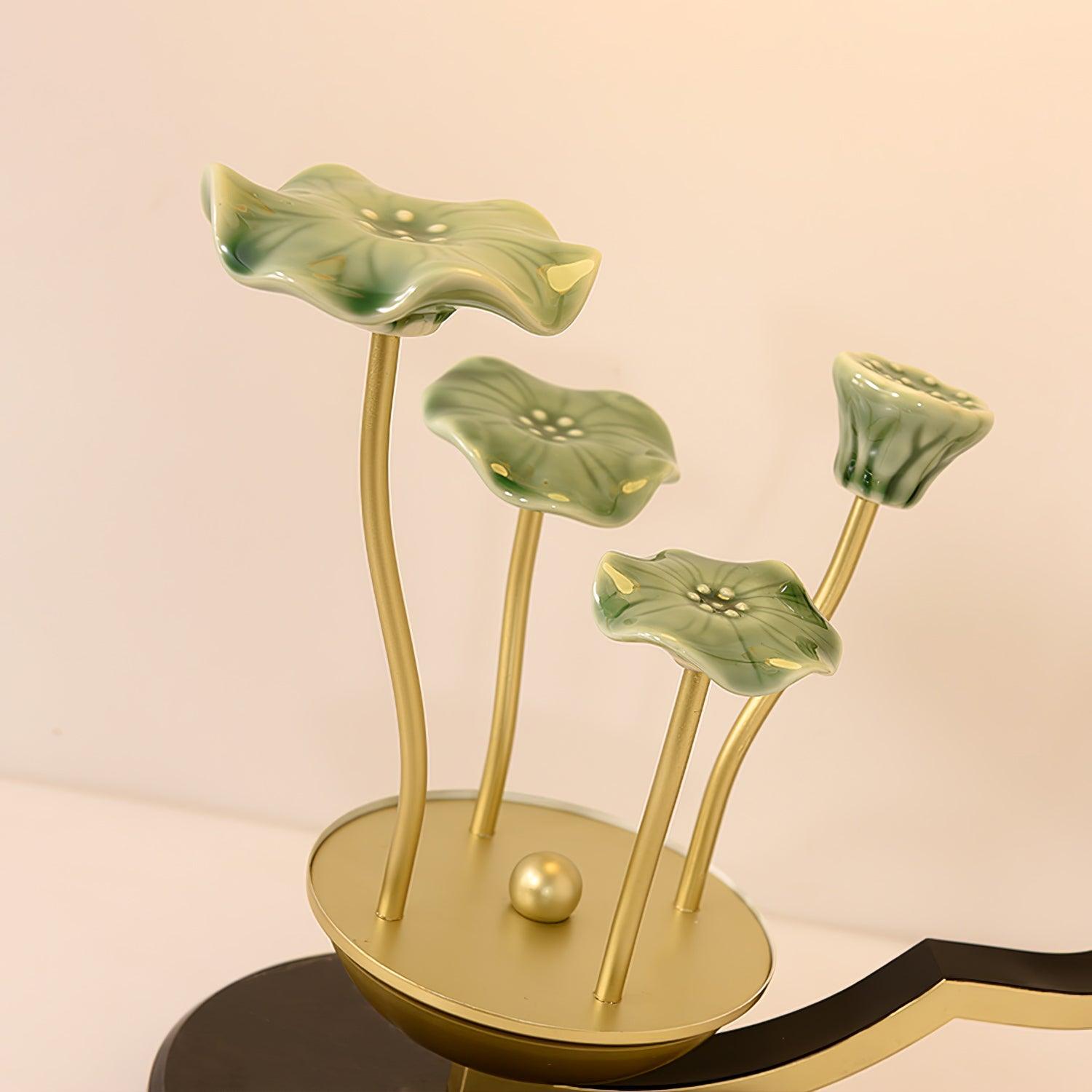 Kronbladsinspirerad bordslampa - Minimalistisk lotusdesign för moderna hem