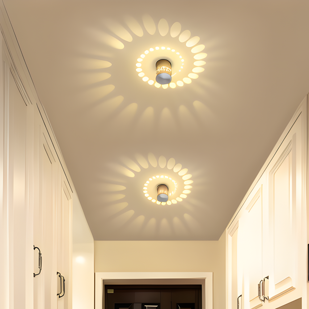 Modern spiralformad LED-vägglampa – Färgglad cylindrisk accentbelysning