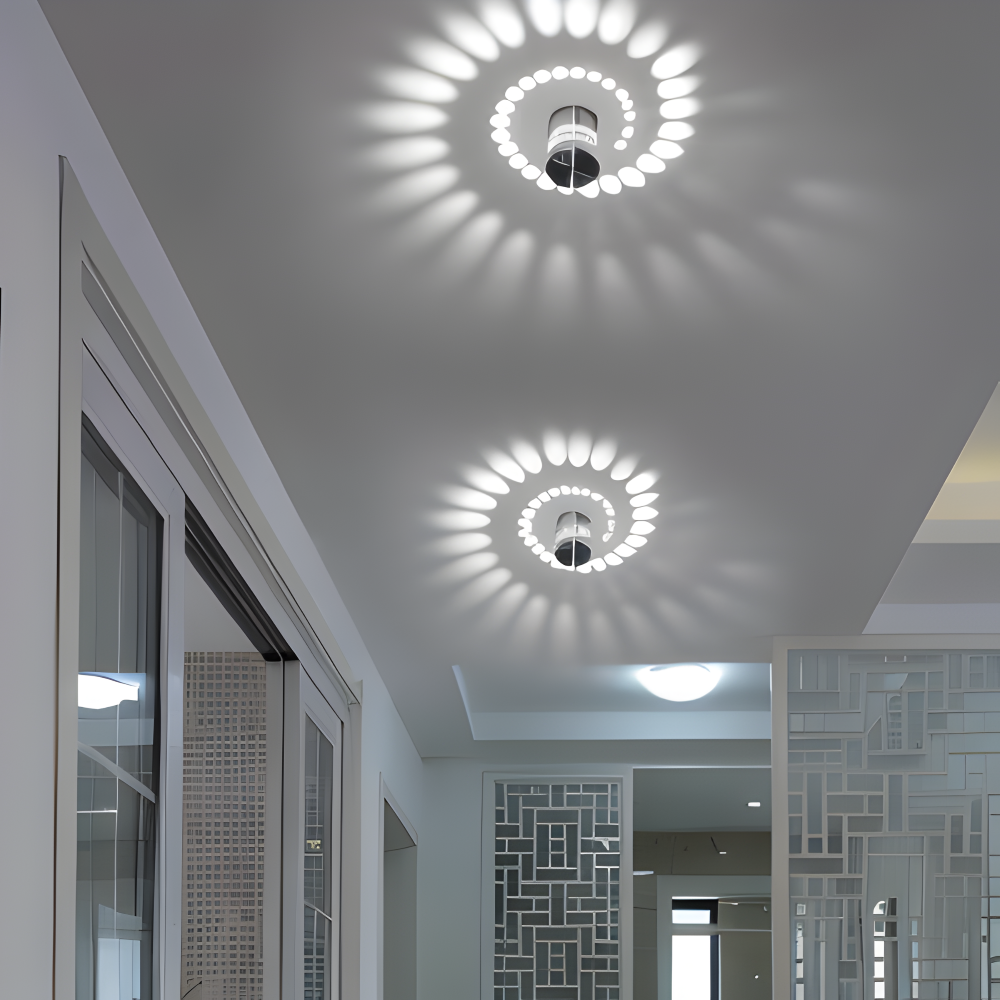 Modern spiralformad LED-vägglampa – Färgglad cylindrisk accentbelysning