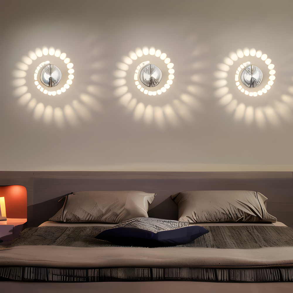 Modern spiralformad LED-vägglampa – Färgglad cylindrisk accentbelysning