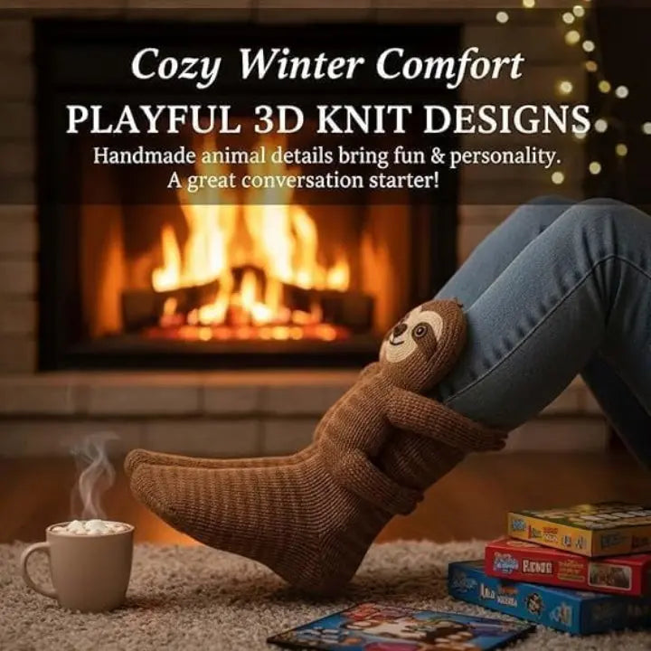 Mysiga djurtrycksstrumpor – Roliga och bekväma strumpor för komfort hela dagen