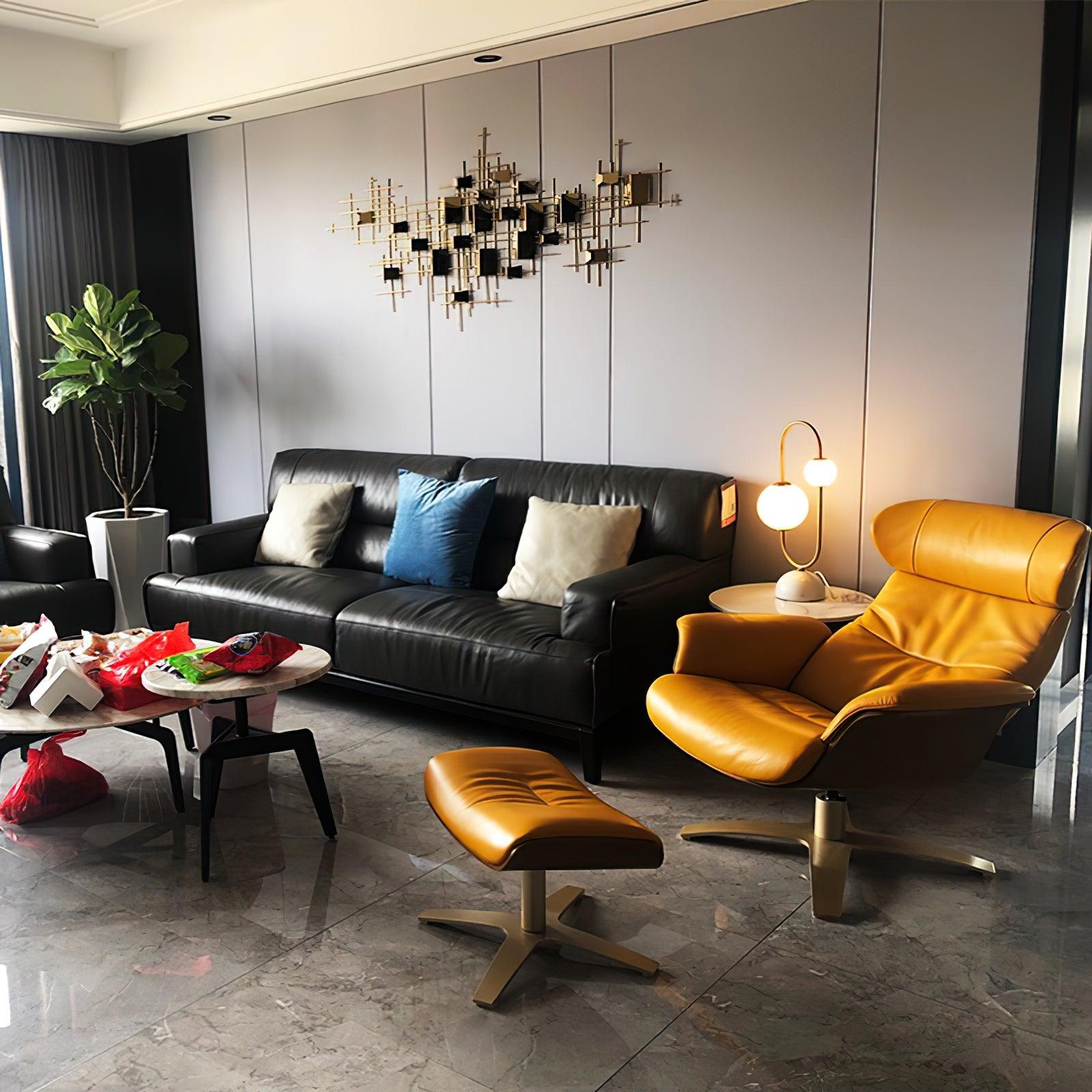 Skrivbordslampa i guldfärgad marmor - Modern bordslampa med dubbel glasskärm