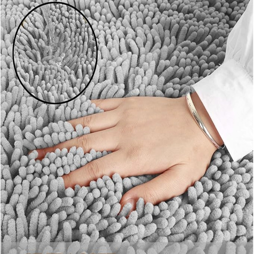 CloudStep Chenille badrumsmatta – Ultramjuk dörrmatta för mysig komfort