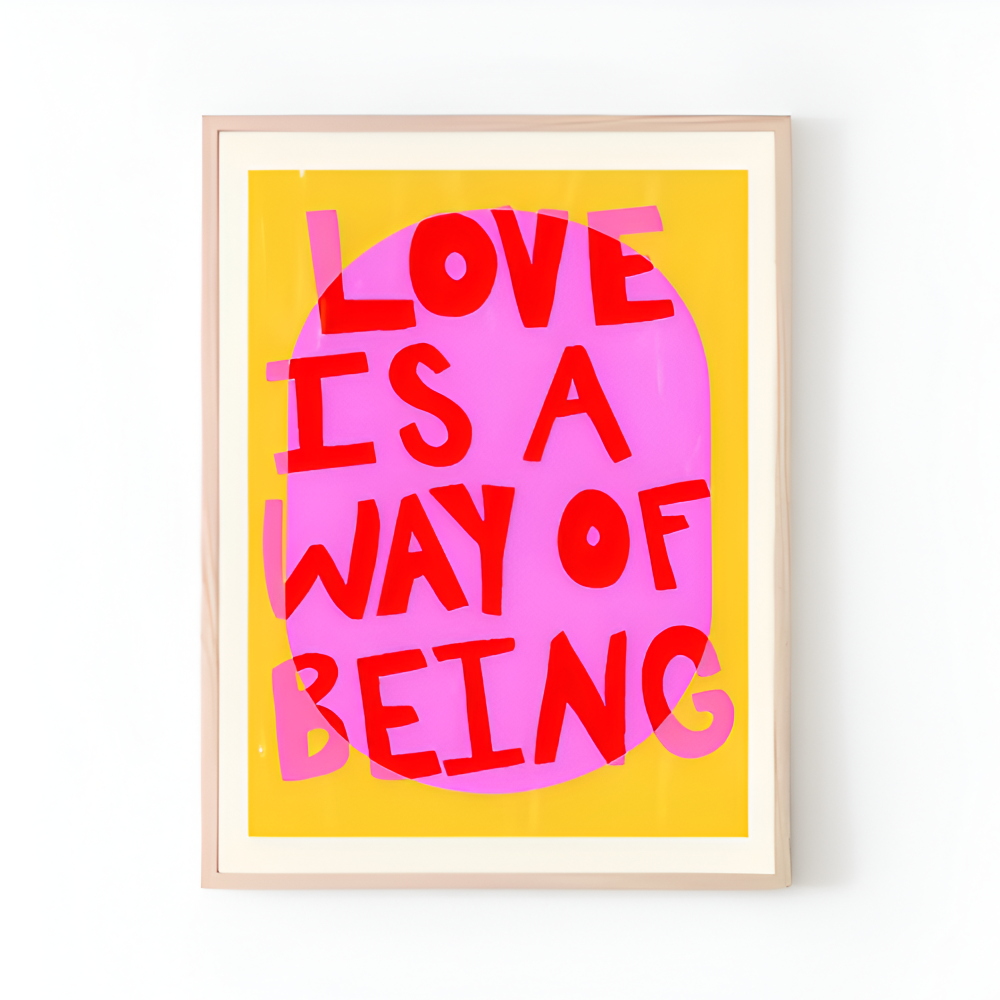 Färgglad motiverande väggkonst – Maximalistisk canvastavla för hem- och kontorsinredning