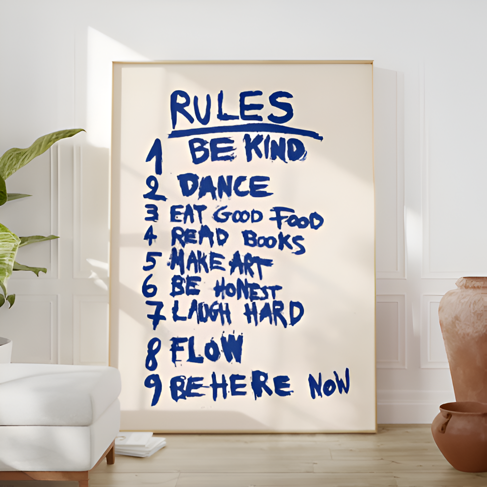 Färgglad motiverande väggkonst – Maximalistisk canvastavla för hem- och kontorsinredning