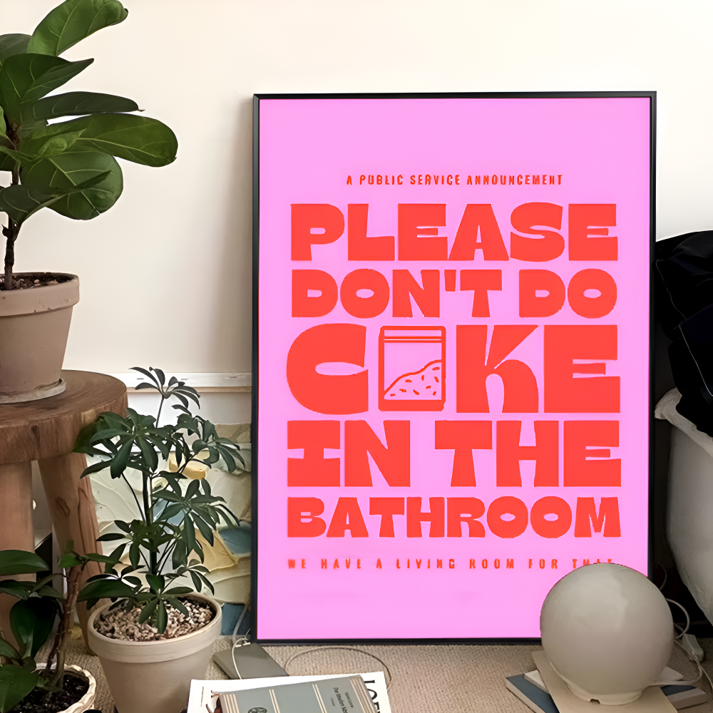 Färgglad motiverande väggkonst – Maximalistisk canvastavla för hem- och kontorsinredning