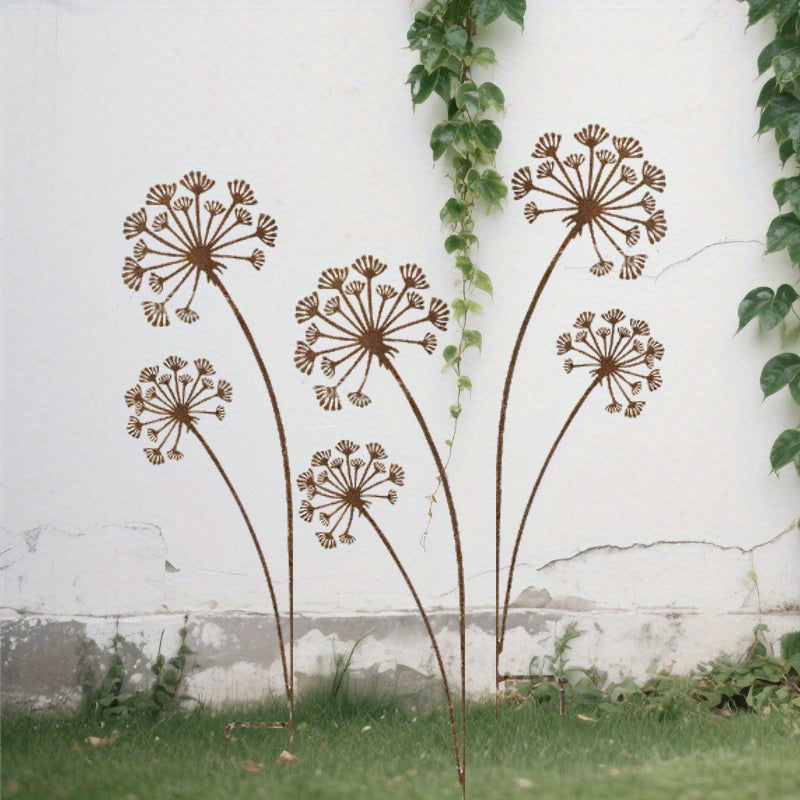 Rustic Blossom Wind Garden Stakes – Dekorativ metallblommig trädgårdskonstset