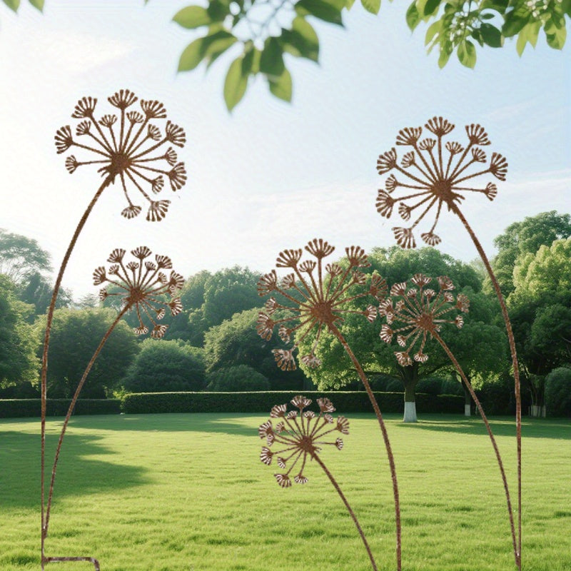 Rustic Blossom Wind Garden Stakes – Dekorativ metallblommig trädgårdskonstset