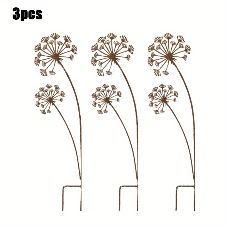Rustic Blossom Wind Garden Stakes – Dekorativ metallblommig trädgårdskonstset