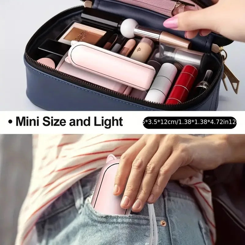 Fickfläkt – Bärbar powerbank-kombination för resor och utomhusbruk