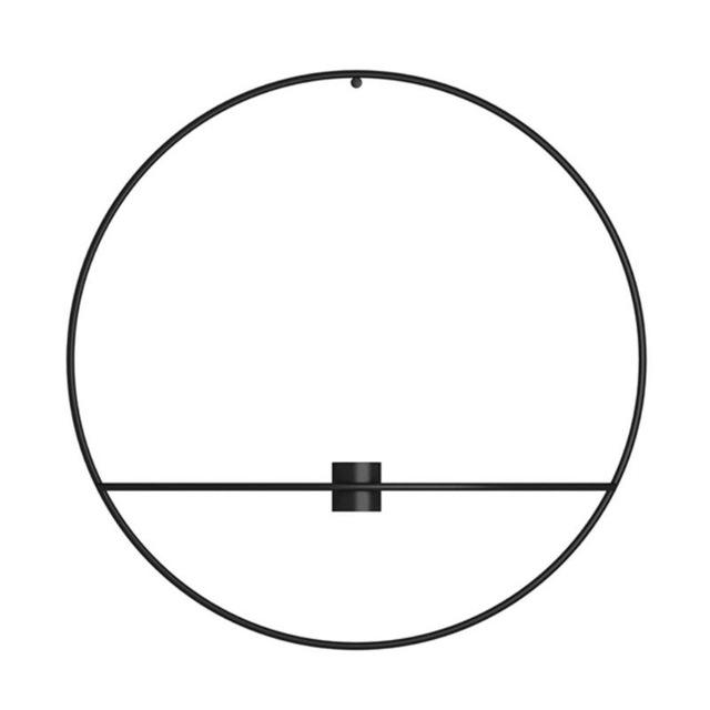 Modern väggdekor i metall – Dubbel ljus- och vashållare för eleganta interiörer