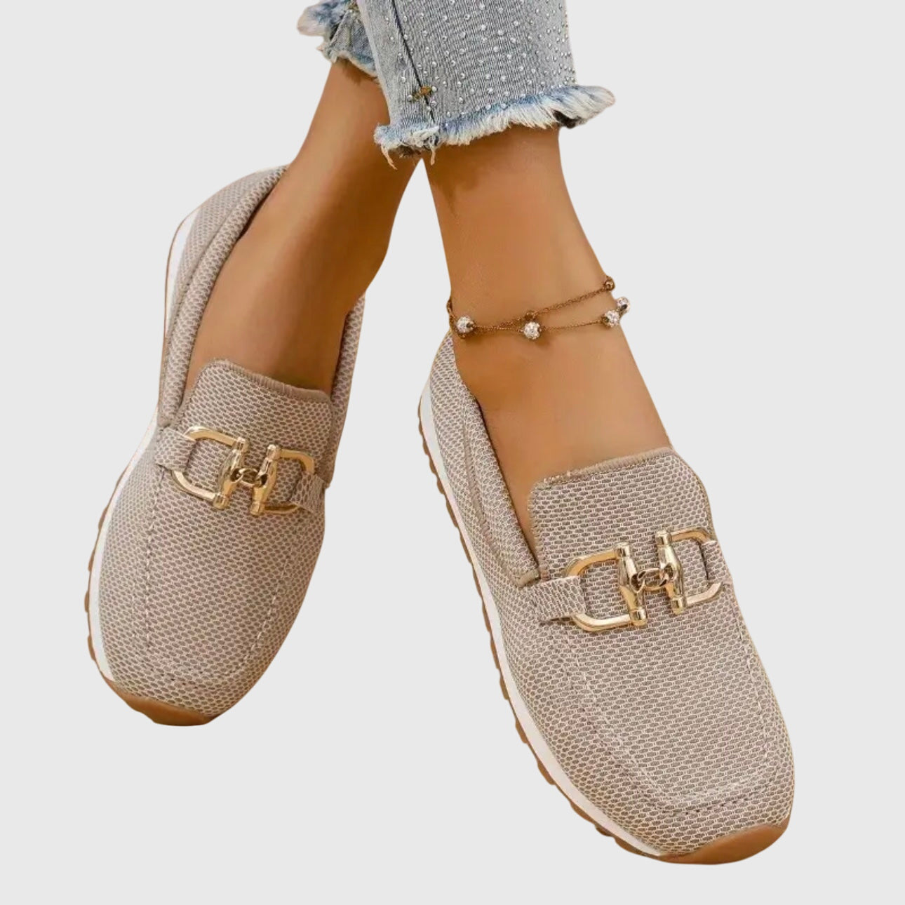 Klassiska, vadderade, casual slip-ons för kvinnor