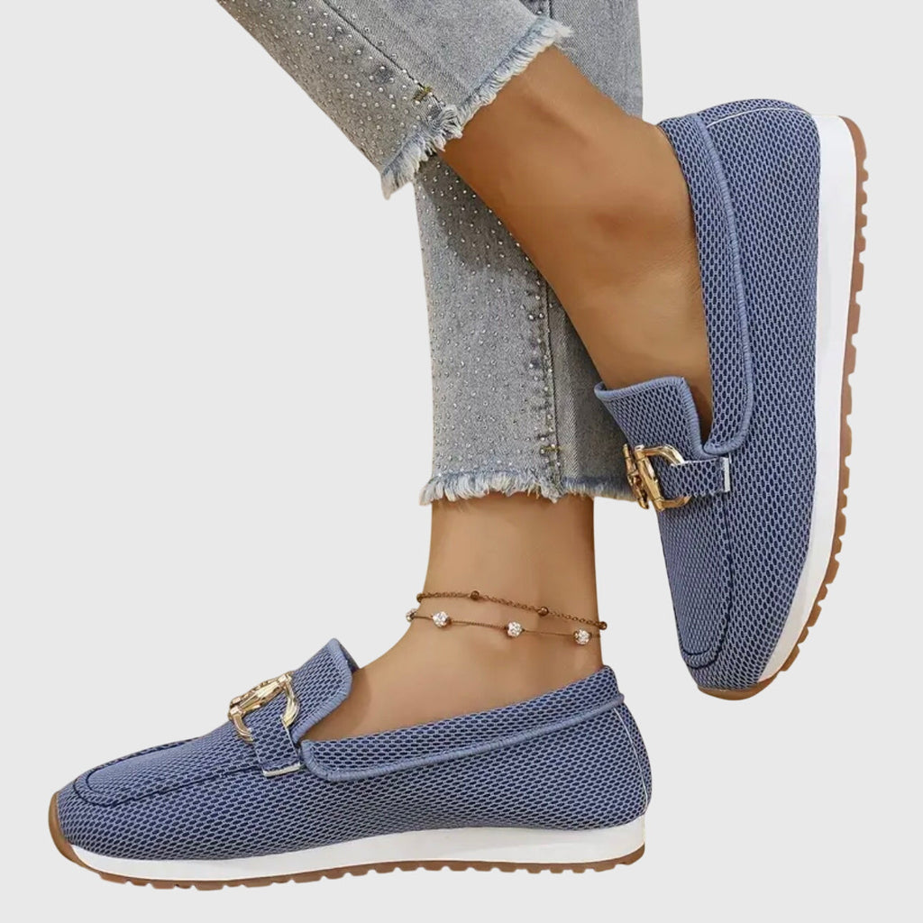 Klassiska, vadderade, casual slip-ons för kvinnor
