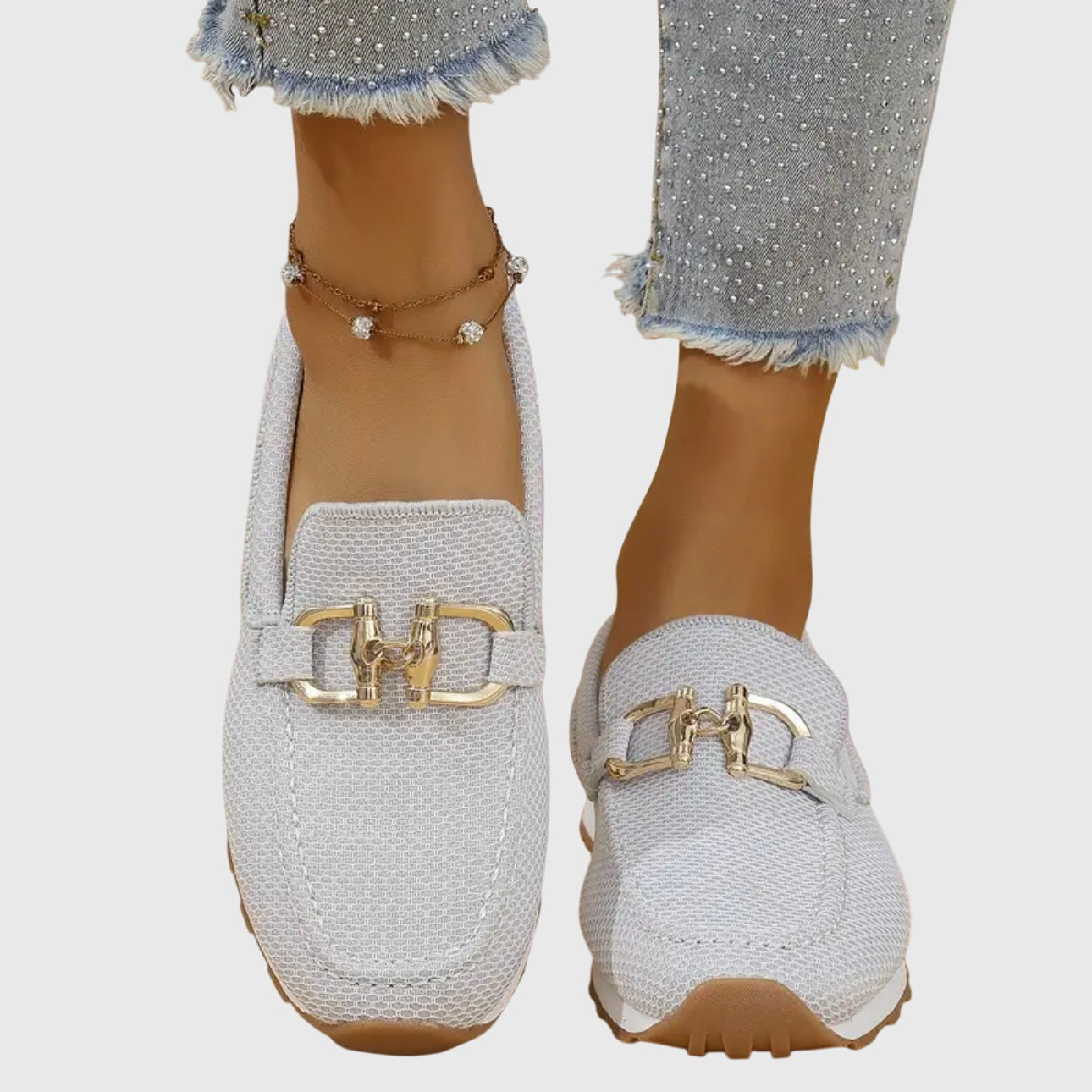 Klassiska, vadderade, casual slip-ons för kvinnor