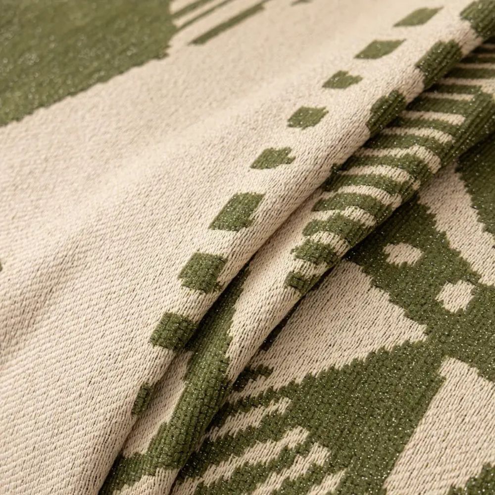 Geometriskt vågigt sofföverdrag – Modernt stretchigt soffskydd med snyggt mönster