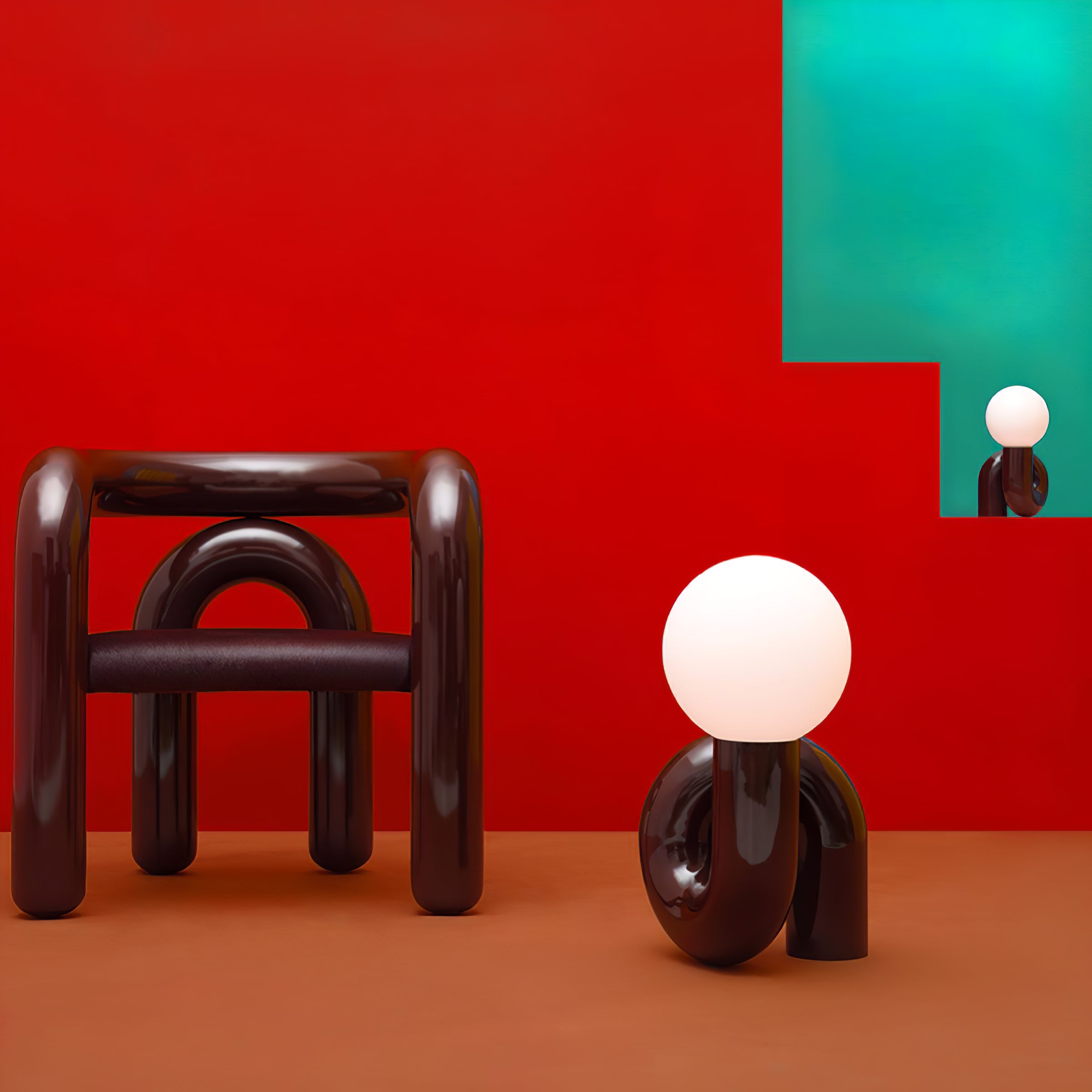 Designer N-formad bordslampa – Minimalistisk statementlampa med modern känsla