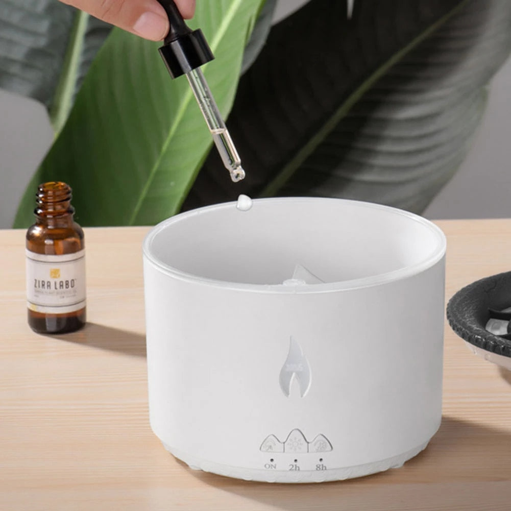 Vulkanflamma Aroma Luftfuktare - Cool Mist Eterisk Olja Diffuser & Luftrenare
