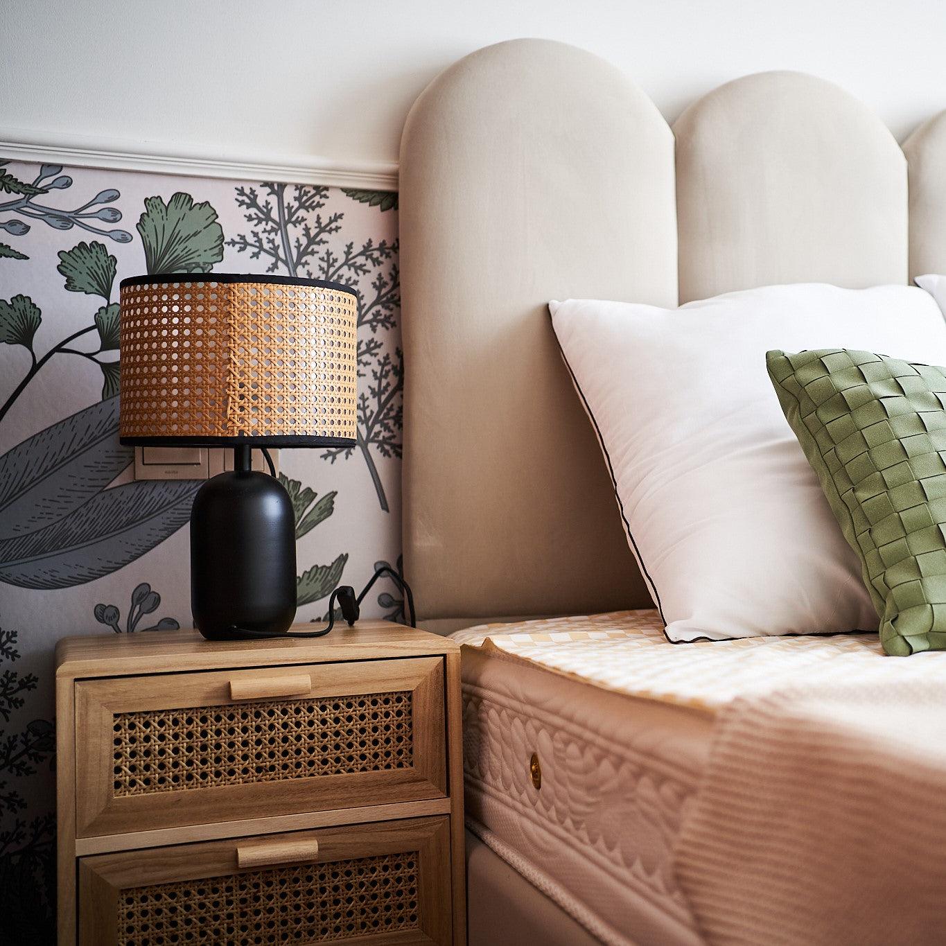 Bordlampa i naturlig bambu - Mjukt stämningsfullt LED-ljus