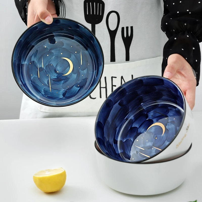 CelestiWare - Stjärna & Måne Keramiska Skålar