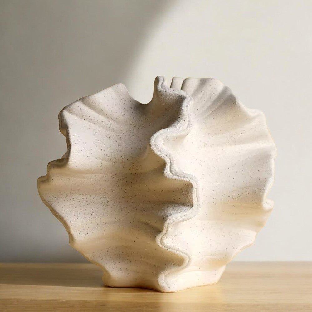 Coastal Elegance Keramikvas – Rev-inspirerad dekorativ accent