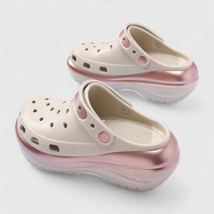 Damplatåsandaler – Slip-on skor för vardagsbruk med texturerad sula