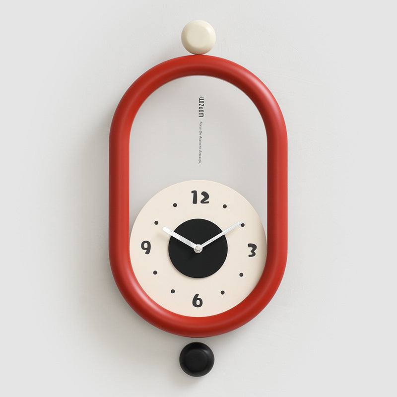 TimeLuxe – Modern 3D-väggklocka med pendel