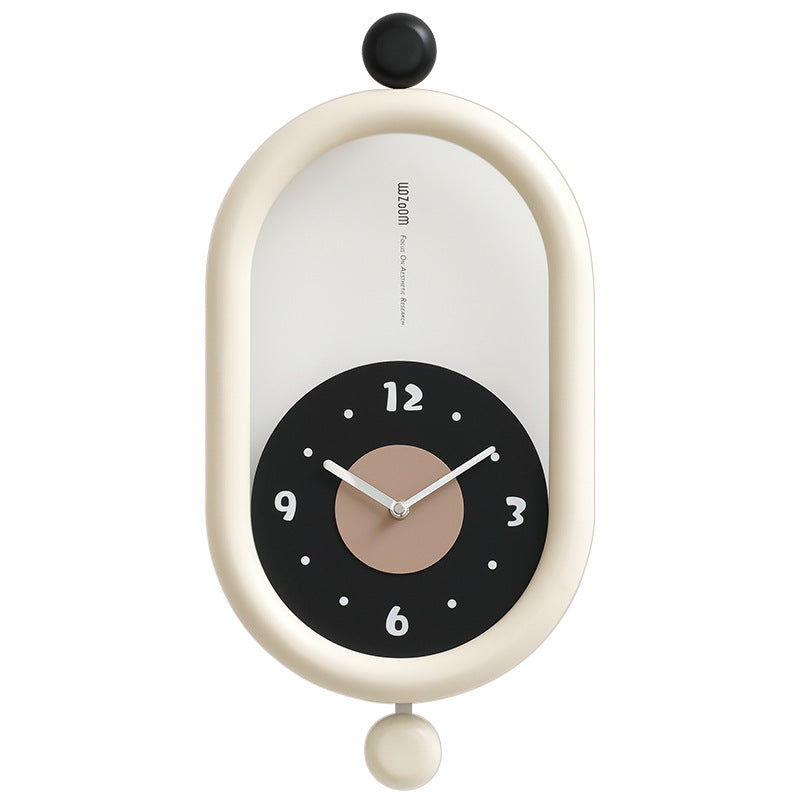 TimeLuxe – Modern 3D-väggklocka med pendel