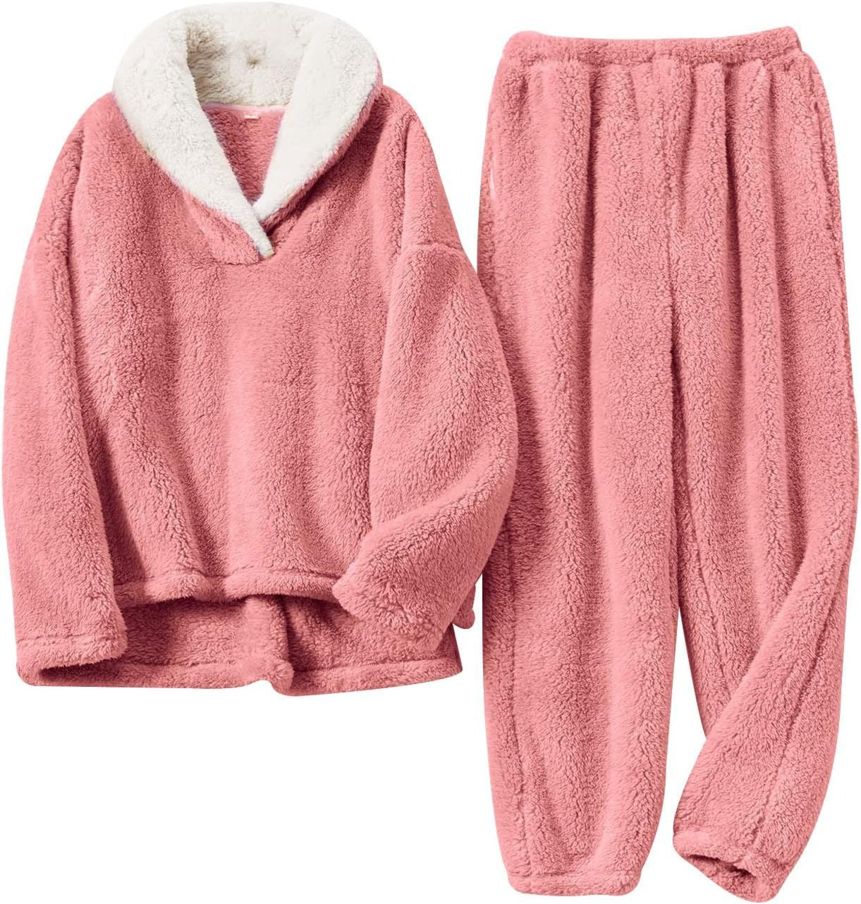Octavia | Fuzzy sherpapullover och jogging loungeset - Plyschiga loungekläder