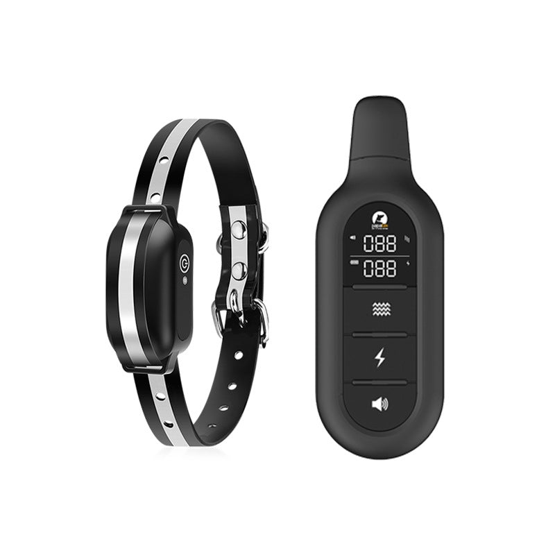 Fjärrstyrt hundträningshalsband – Vattentätt e-halsband med 16 stöt-, vibrations- och räckviddsnivåer på 1000 m