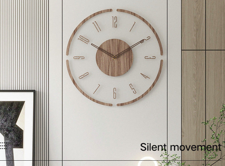 TimeWood - Nordisk stilfull Massieve Houten väggklocka 14 tum